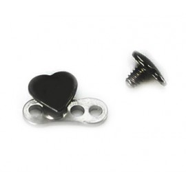 Microdermal - Disc Heart Black