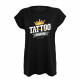 Women's T-shirt with E. T. S. Logo Black - XS