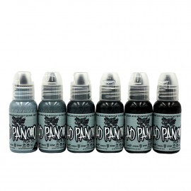 World Famous Ink - A. D. Pancho Pastel Gray Set (6x 1 oz)